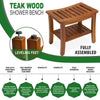 The HERMOD, Teak Shower Bench 21 Inch